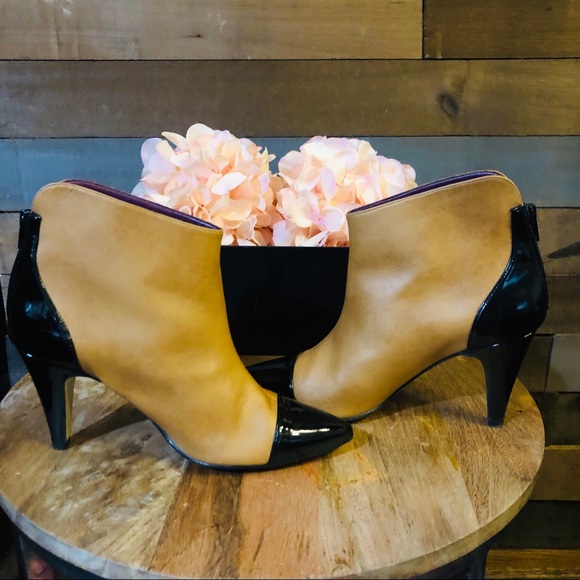 Beyond Skin Colleen Camel & Black Vegan Ankle Boot - Picture 6 of 12